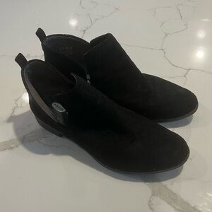 Dr Scholls Black Suede Ankle Boots